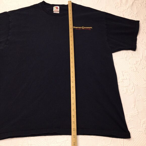 Disney Pirates Of The Caribbean The Curse Black Pearl Shirt XL Y2K Johnny Depp - Picture 6 of 6